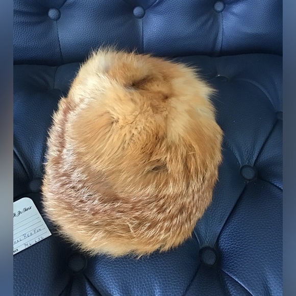Jerome Wolk Jr  Furs Genuine Natural Red Fox Hat - Picture 2 of 7